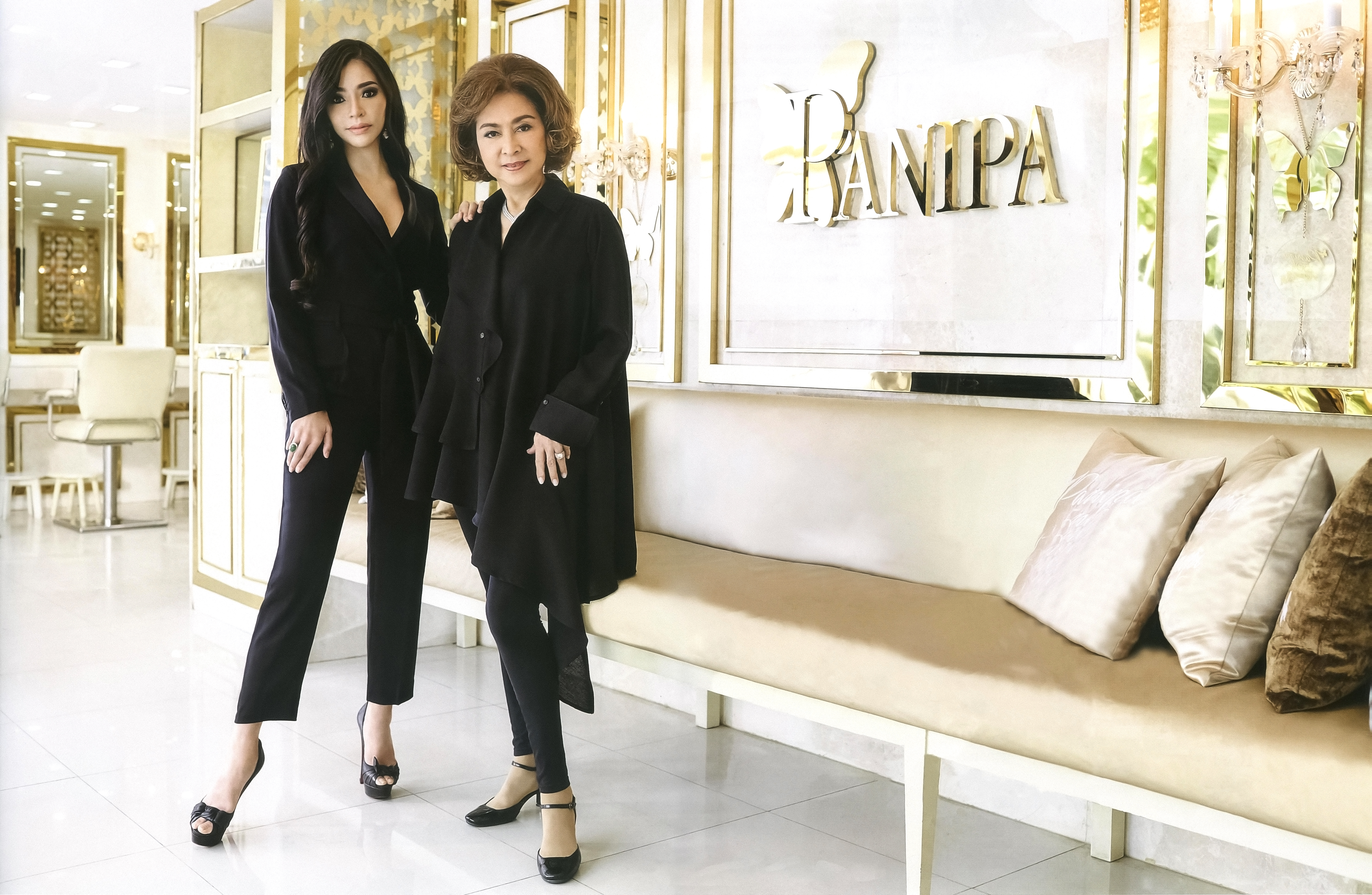 PANIPA salon founders standing inside the salon