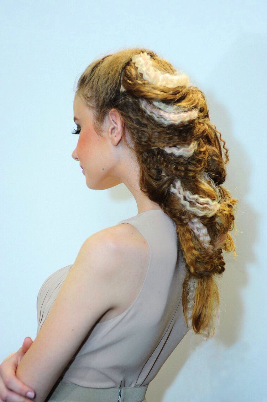 Braided updo hairstyle